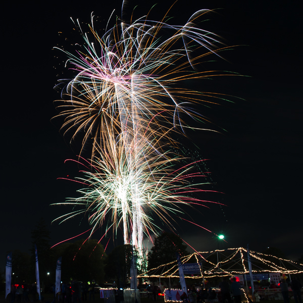 Fireworks going off in the sky